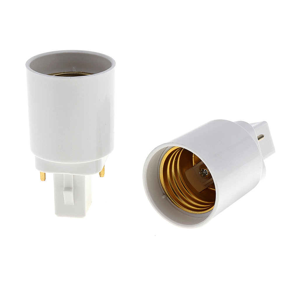 5 unids/lote G24 a E27 adaptador de Base de bombilla soporte de casquillo de lámpara LED convertidor de luz Universal con 2 pines