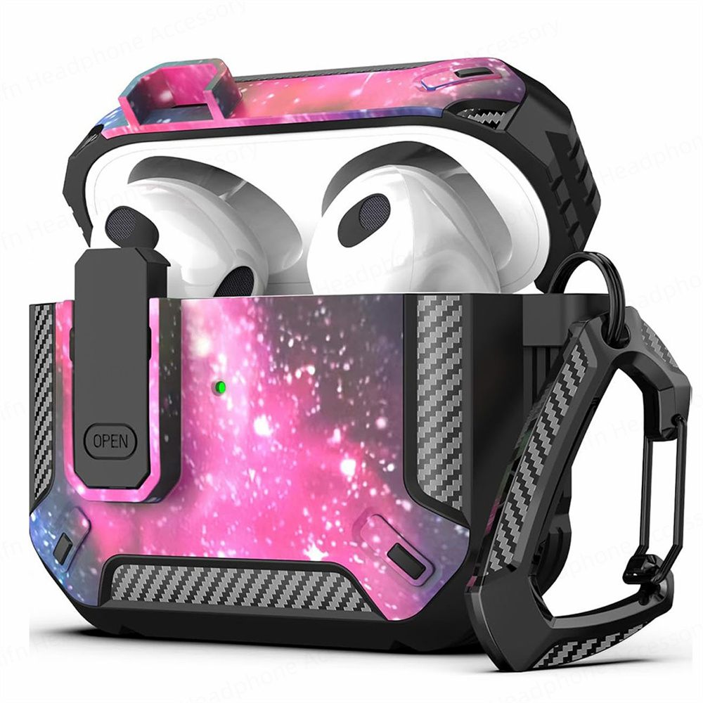 Voor AirPods 4 Case (USB C) Draadloze Bluetooth beschermhoes 2024 schakelaar Hoofdtelefoon gevallen Voor Apple Airpods 4e Gen Funda: CORAL