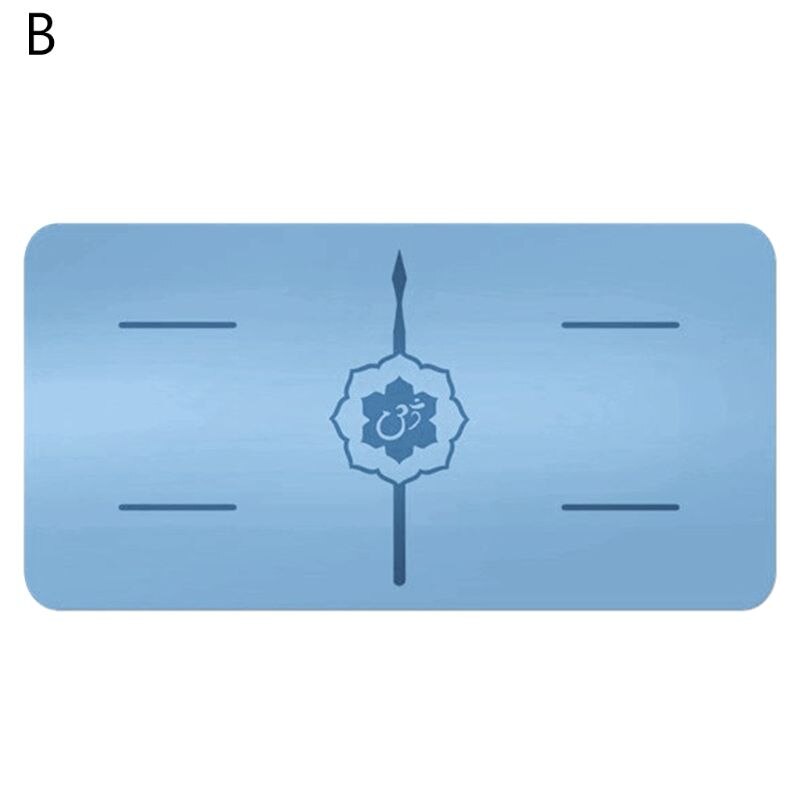 G92f mini-pu-yogamatten, umweltfreundlich, rutschfest, knie- und ellbogenpolster, yoga-hilfsmatten, trainingsmatten, sportmatten, weiche gymnastikmatten: Blau