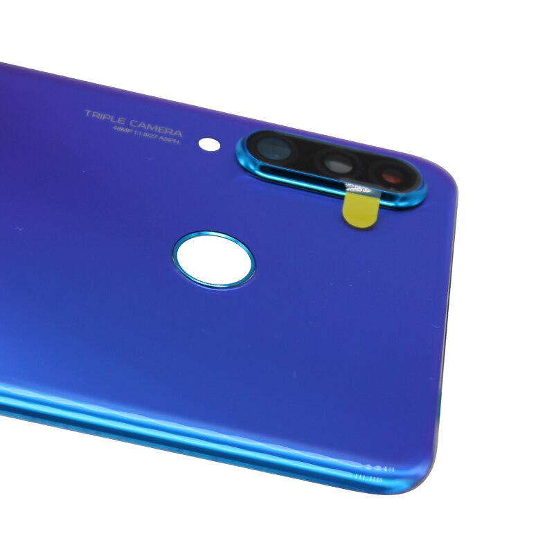 Funda de batería para Huawei P30 Lite + lente de cristal para cámara de 24MP / 48MP para Huawei nova 4e, piezas de repuesto para reparación de puerta trasera