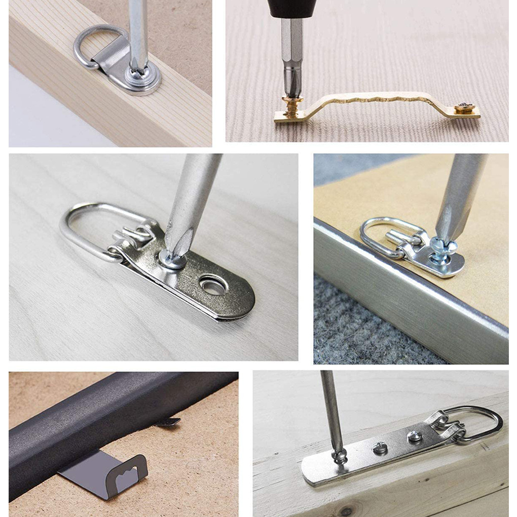 96Pcs Hardware Mounting Accessories Frame Clock Metal Kit with Storage Box Screw Set