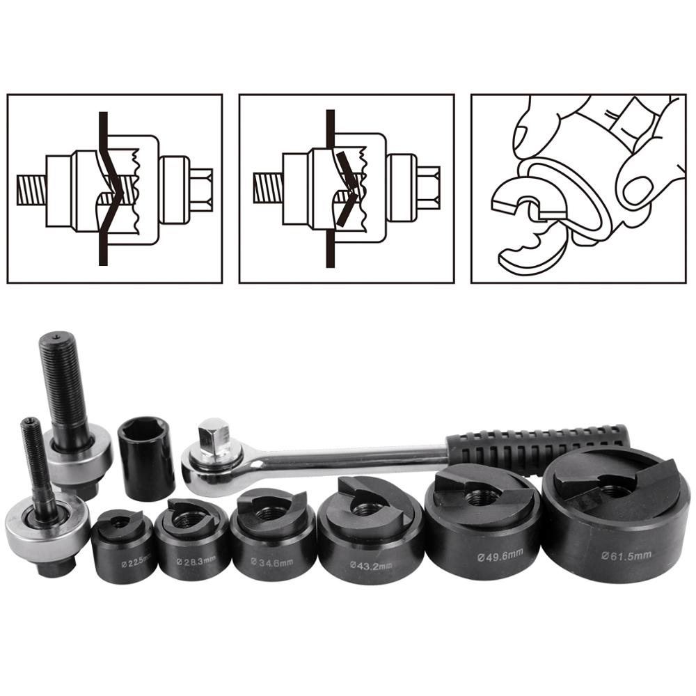 Handleiding Ratel Knockout Perforator Driver Kit 1/2-2 Inch (22.5-61.5Mm) elektrische Leiding Hole Cutter Set Ko Tool Kit CC-60