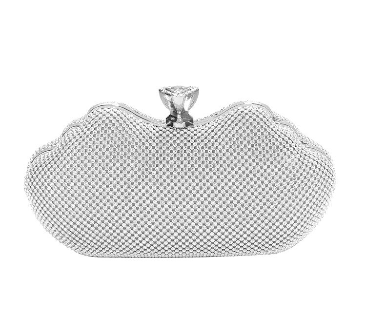 Luxecho Mode Dame Tinnen Parel Diner Tas Hand Met Een Schouder En Schuine Straddle Tas Bruid Party Bag: Beige