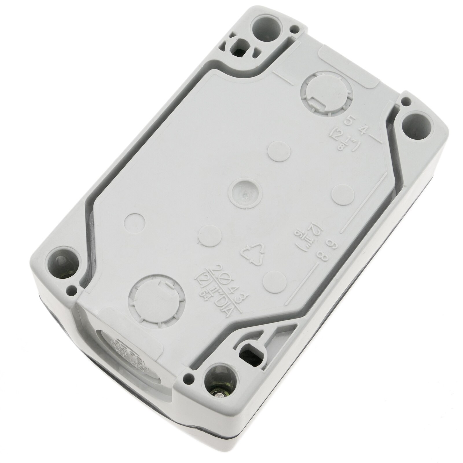 BeMatik-gray/black control box with 2 momentary push-buttons green 1NO red 1NC