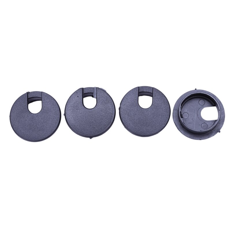 Desk Table Computer Round Shaped Black Cable Grommet Hole Cover 35mm 4Pcs