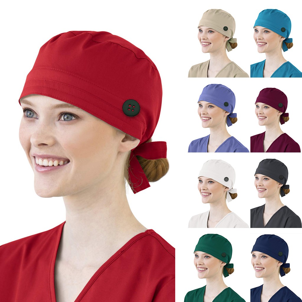 Vrouwen Katoen Bandage Verstelbare Scrub Cap Zweetband Bouffant Hoed Mannen Uniform Accessoires Mannen Gorro Enfermera Quirofano #2