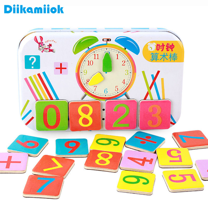 Wooden Magnetic Digital Counting Stick Educational Toys for Children Baby Mathematics Arithmetic Early Learning Education Toy