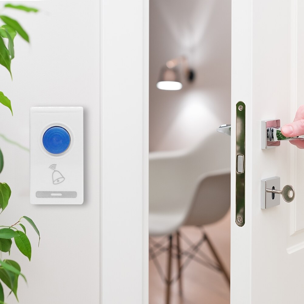 Home Hotel Wireless Door Ring Wireless Smart Doorbell Remote Control Door Ring for Home Office Hotel Security