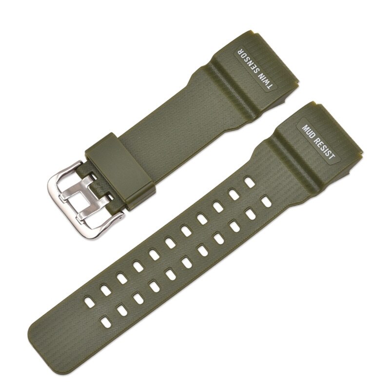 Correa de silicona para Casio G-SHOCK GG-1000 GWG-100 GSG-100 correa de reloj de resina de repuesto para hombre accesorios de pulsera deportiva resistente al agua: Negro y gris