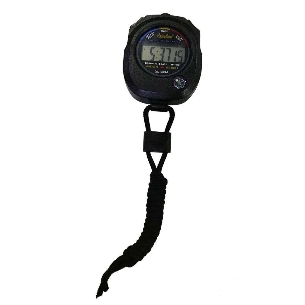 Sports Stopwatch Handheld Digital LCD Sports Stopwatch Chronograph Counter Timer with Strap