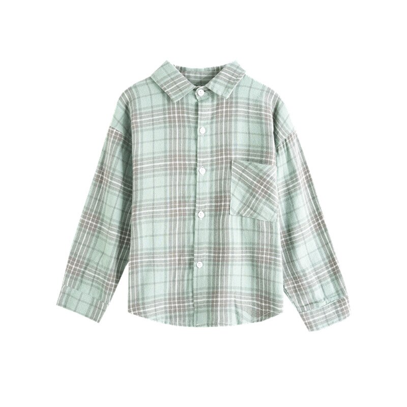 Camisas clásicas de manga larga a cuadros para niños, ropa coreana para niños de 4, 5, 6, 7, 8, 9, 10, 11, 12 y 13 años, primavera y otoño