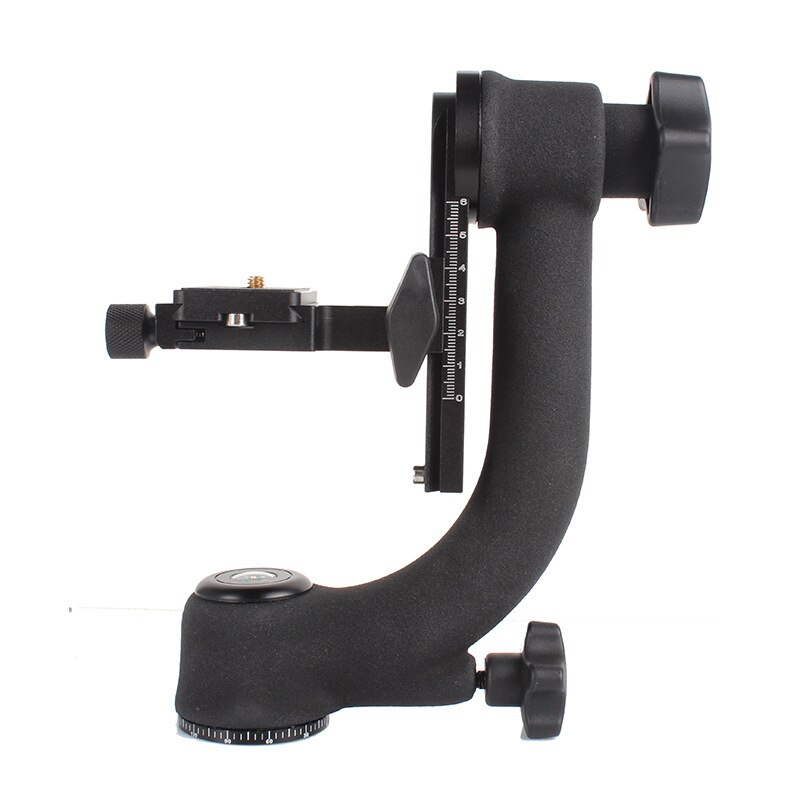 Tripé profissional para câmera, cabeça de tripé para lente telefoto, placa de liberação rápida, rotação em 360 graus