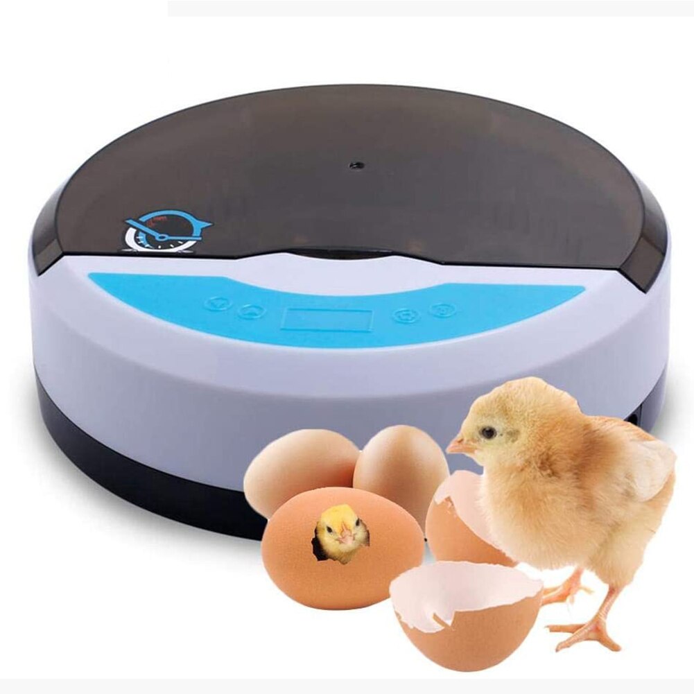 Novelty Fully Automatic LED Incubator 9 Eggs Temperature Humidity Chicken Farm Incubator Machine Poultry Quail Accessories