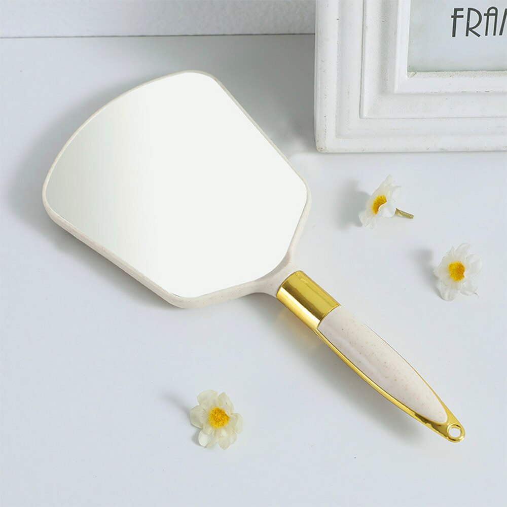 Espejo de mano para maquillaje Vintage para mujer, espejo de mano, tocador de salón de SPA, tocador de maquillaje con mango, espejo compacto para cosméticos: Blue