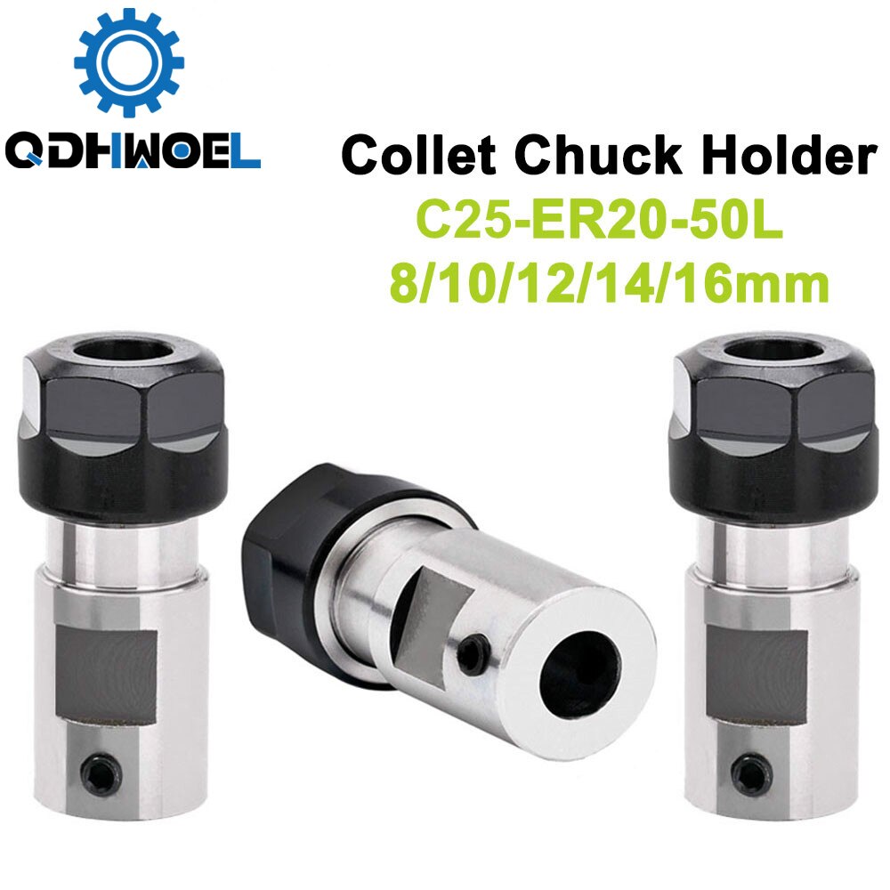 ER20 Collet Chuck Holder 8 10 12 14 16mm for CNC Milling Boring Grinding Motor Shaft Extension