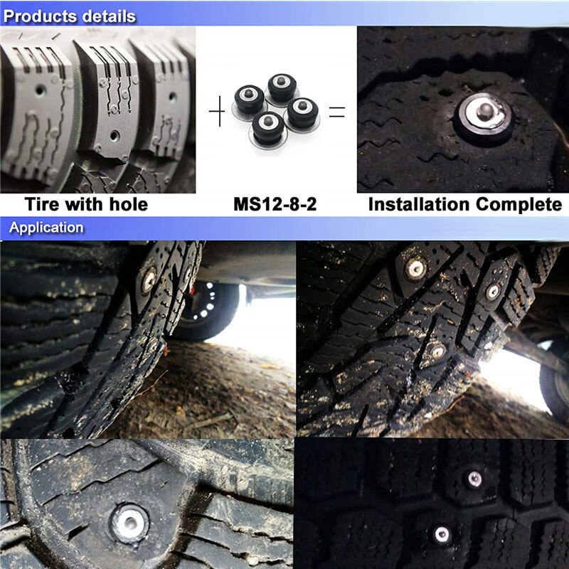 Espinho de pneu de inverno, 8mm, parafusos para pneus de carro, chians, ponta de carboneto, para automóvel, carro, suv, atv, motocicleta, caminhão