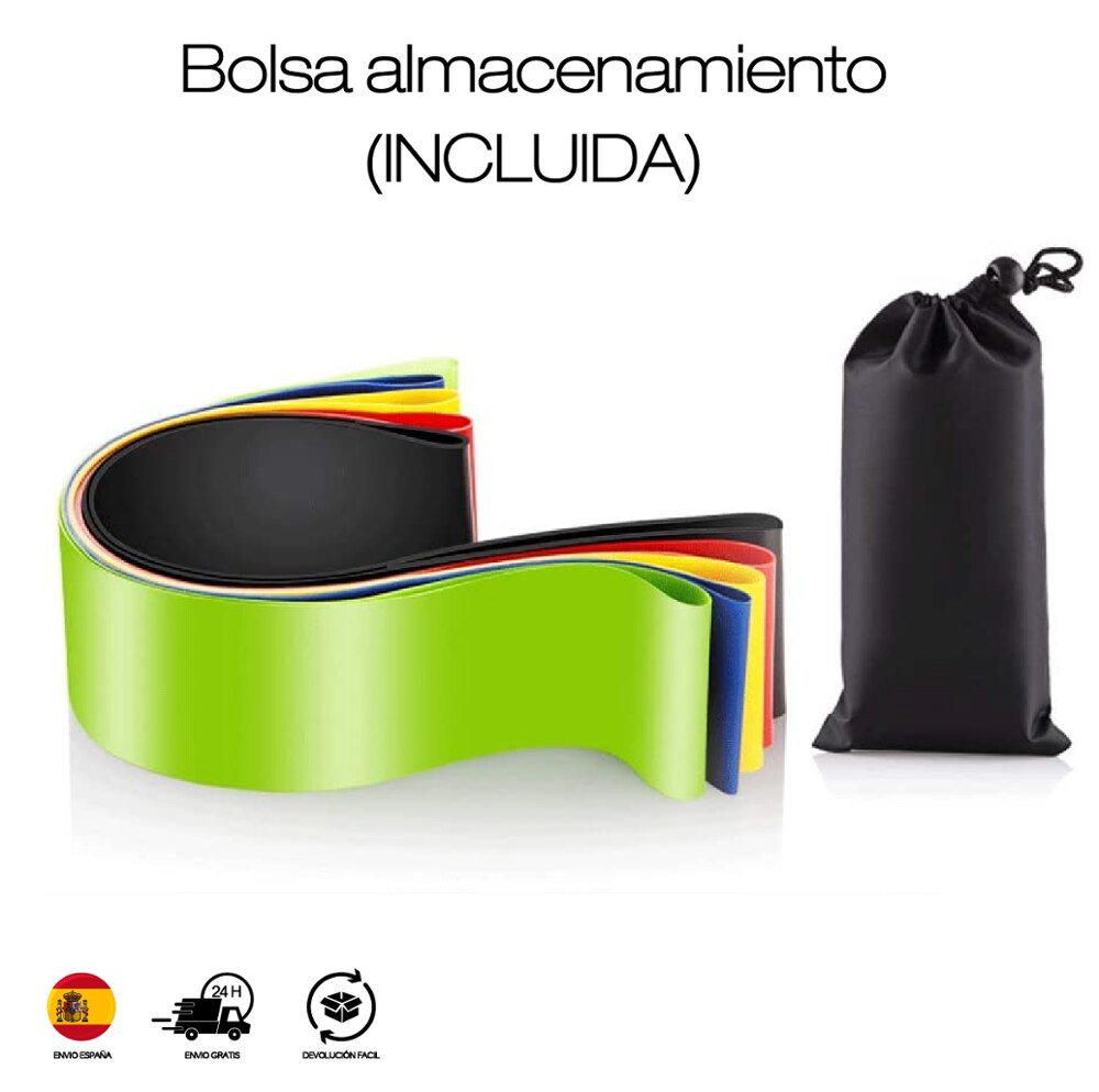 Bandas de Resistencia 5uds gomas ELASTICAS bandas elasticas fitness Entrenar Bandas de goma YOGA bandasPILATES bandas gimnasio