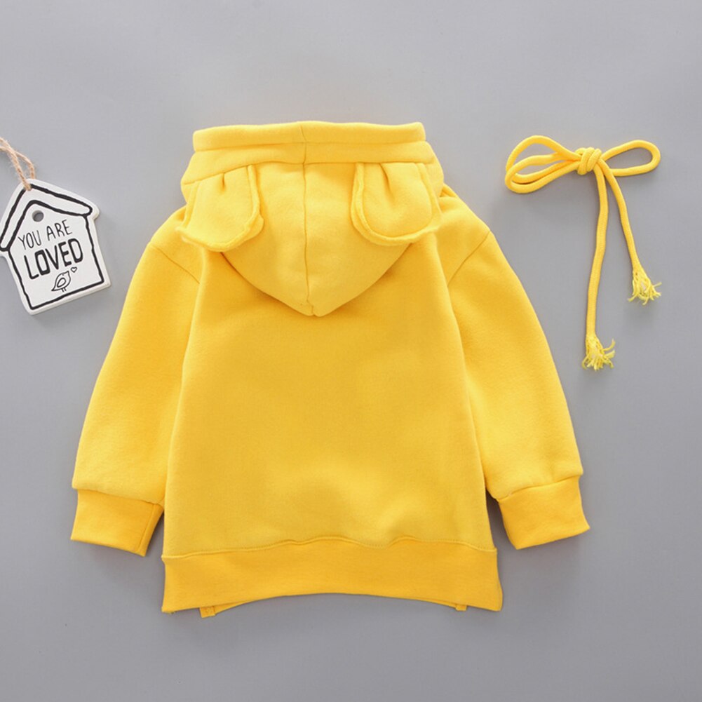 Baby Effen Kleur Trui Peuter Baby Kids Boy Girl Hooded Cartoon 3d Oor Hoodie Sweatshirt Tops Kleding
