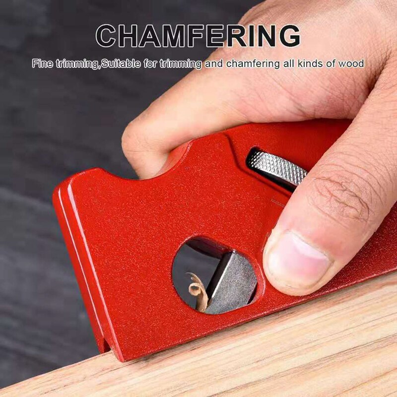 Chamfer Plane, Woodworking Planer Chamfering Trimming 45 degree Bevel Corner with Adjustable Blade &amp; Bubble Level