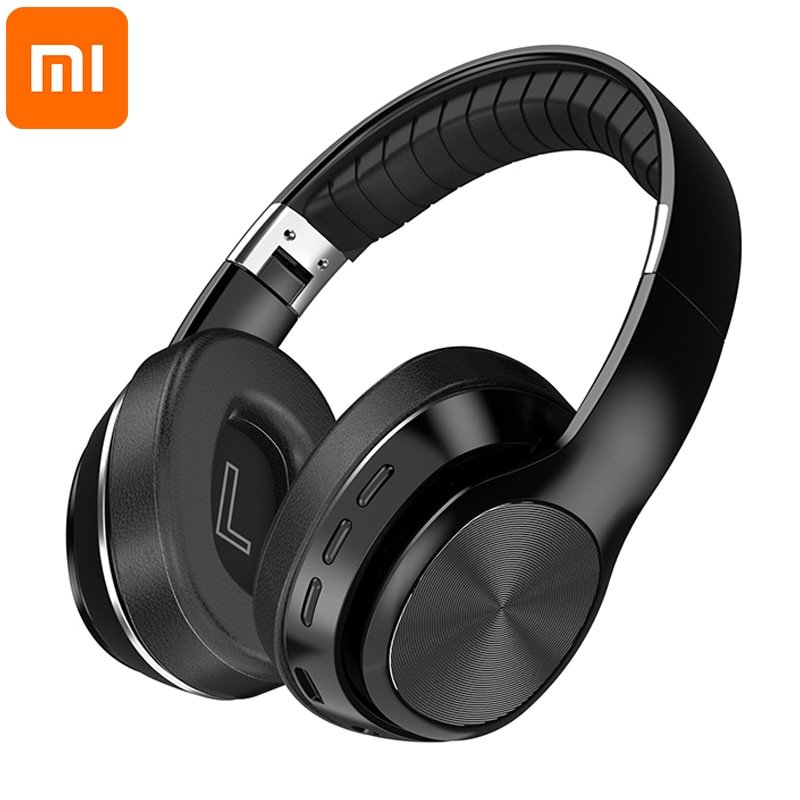 Xiaomi HiFi Foldable Headset Wireless Headphones BluetoothSupport TF Card/FM Radio/Bluetooth AUX Stereo Headset With Mic Deep