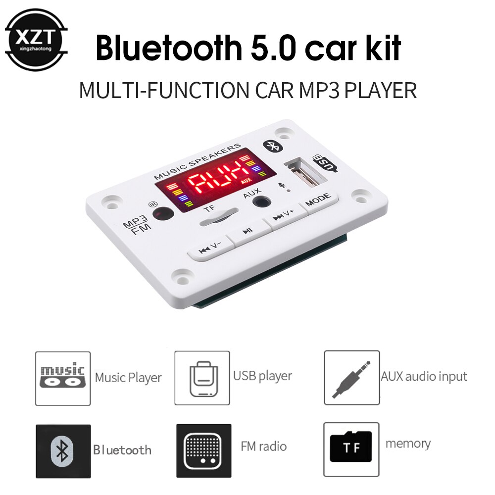 Bluetooth V5.0 MP3 Player Speaker MP3 Decodering Board Module Draadloze Usb Tf Card Slot/Usb/Fm/Afstandsbediening voor Auto Kit