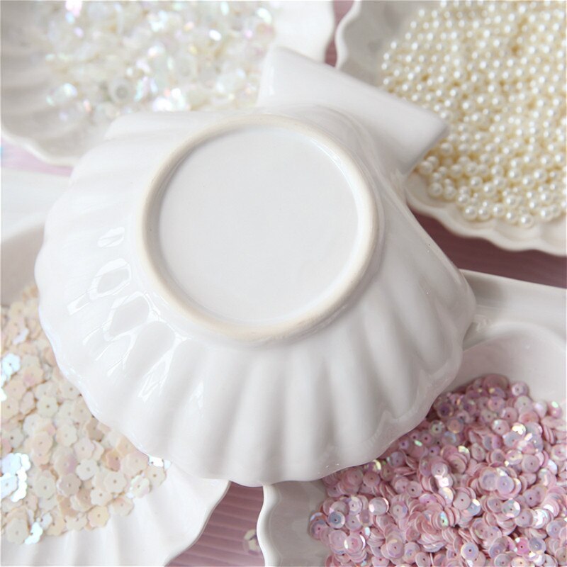 Ceramic Storage Tray Dish Jewelry Food Dry Fruit Plate Candy Trinket Home Ocean Decoration Organizer Crockery Tableware