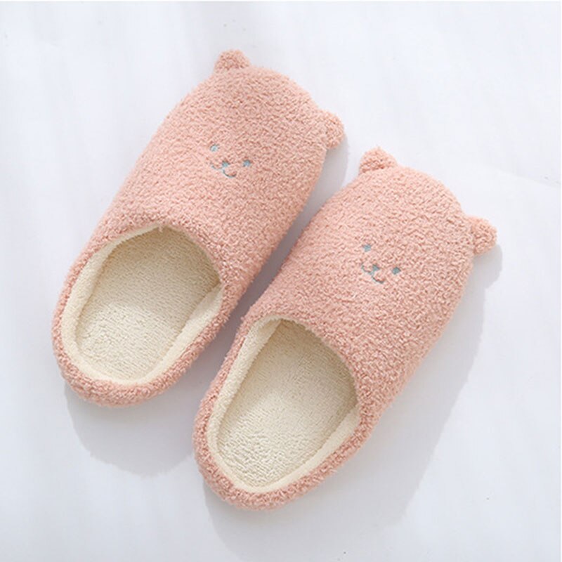 Soft Bottom Cute Bear Home Wooden Floor Anti-skid Mute Slippers Warm Slippers