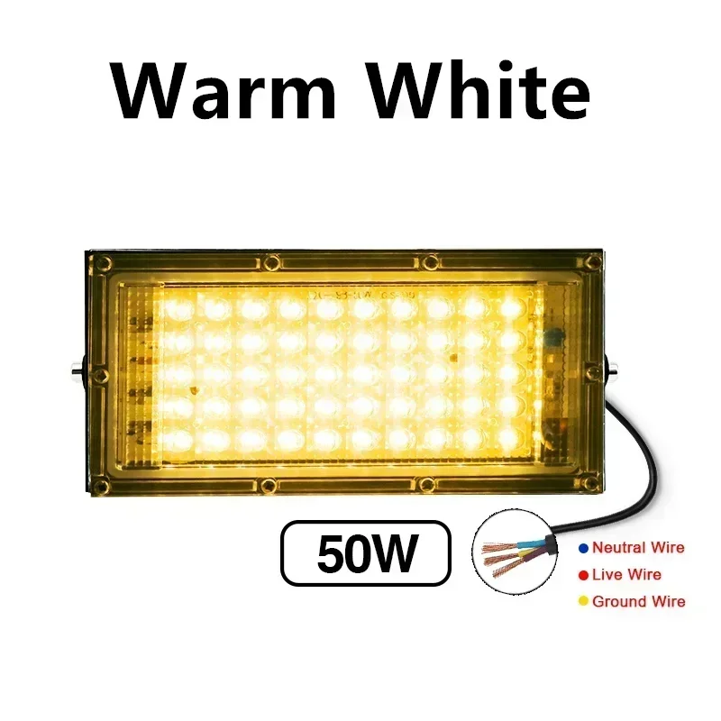 2Stck Flutlicht 50W 100W LED Flutlicht Weiß Warmes Licht AC 220V 230V IP65 Wasserdichte scheinwerfer Außen Beleuchtung Boden Lampe: Grün