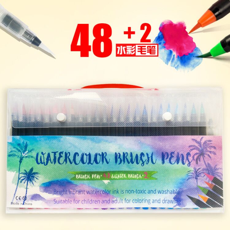 20/24/48 RealBrush Pens 0.4-2 MM Brush Watercolor Pens Drawing Coloring Books Manga Calligraphy Art Supplies Stationery