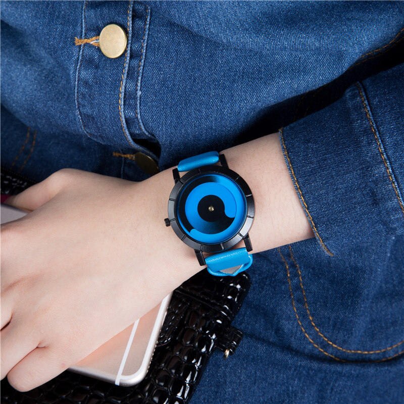 Rotatie herenhorloges leren band quartzhorloges heren sporthorloges herenhorloge relogio masculino: 152083-4