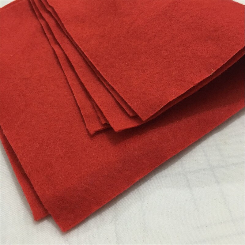 Red Non Woven Felt Fabric Sheets Fiber Thick Kids DIY Craft Assorted Fabric Square Embroidery Scrapbooking Craft AA8507
