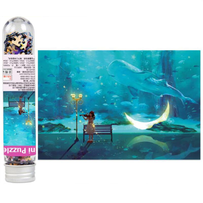 234Pcs Mini Tasche Puzzles Selbst Montieren Reagenzglas Puzzle Pädagogisches Spielzeug für Kinder Erwachsene Wohnkultur astronaut Starry sky: 11