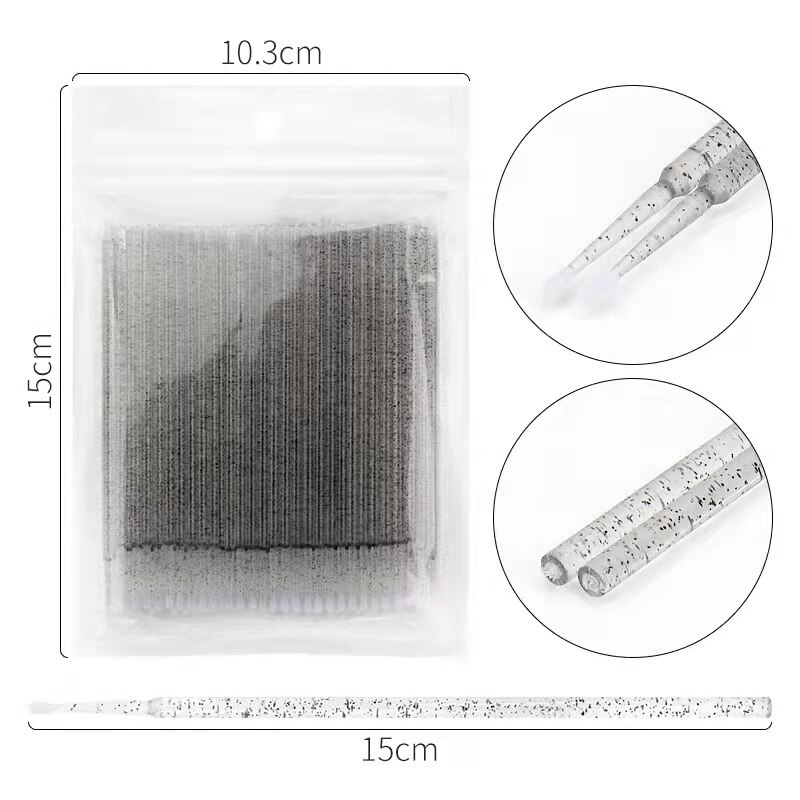 Nuovo 100/5 pz/borsa monouso MicroBrush ciglia estensione ciglia individuali rimozione tampone Micro spazzola per strumenti di estensione ciglia: 100PCS-BK