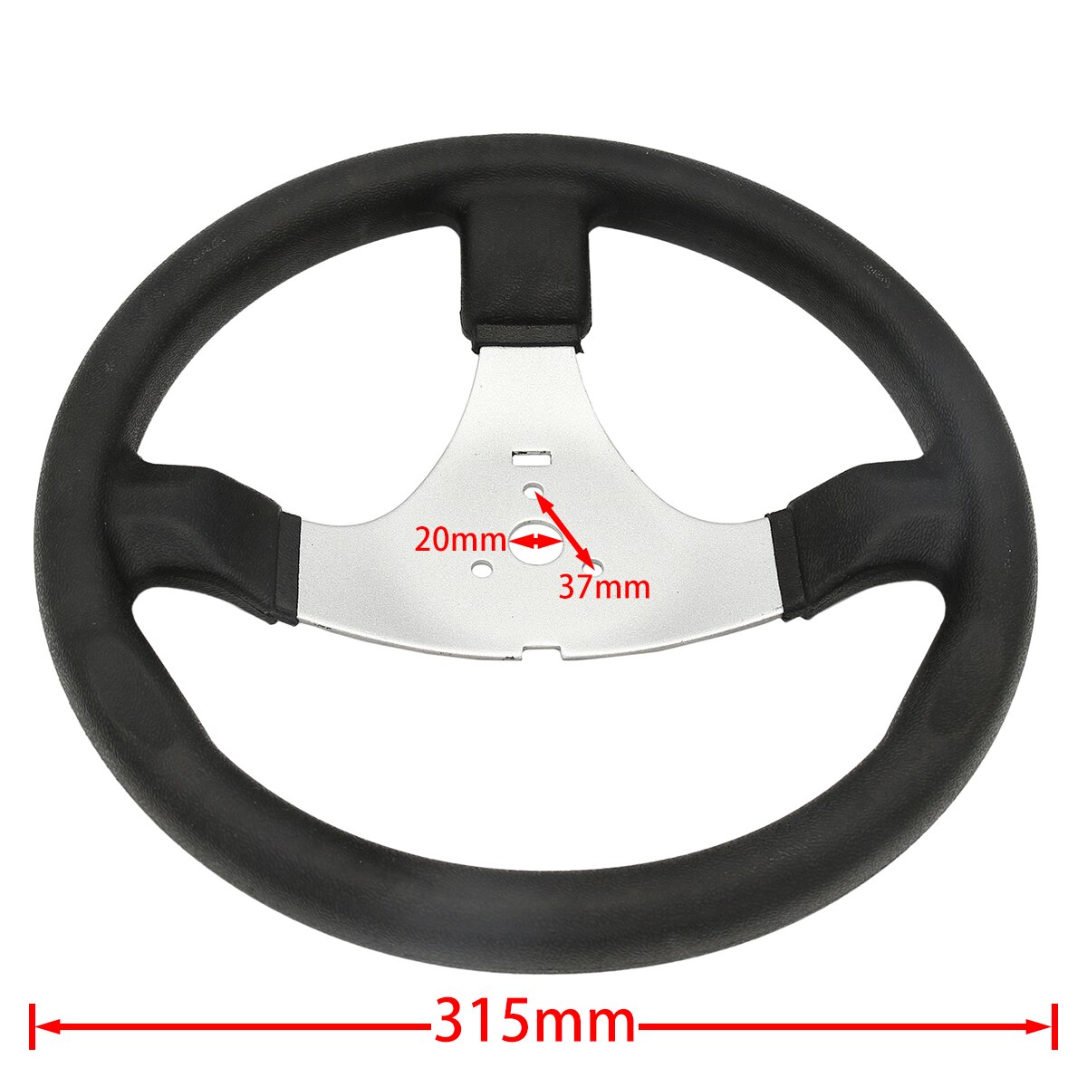 315mm kierownica z czapką Assy pasuje robić DIY chiny Gokart powozik Karting ATV UTV części rowerowe akcesoria zamienne