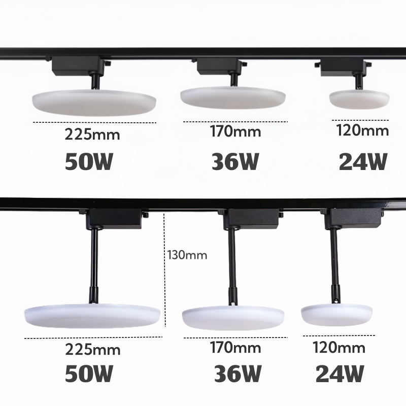 Ultradunne Ronde LED Spoor Licht 24W 36W 50W Draaibare Plafond Rail Lampen Foyer Kledingwinkel kantoor Indoor Vullen Spoor Verlichting