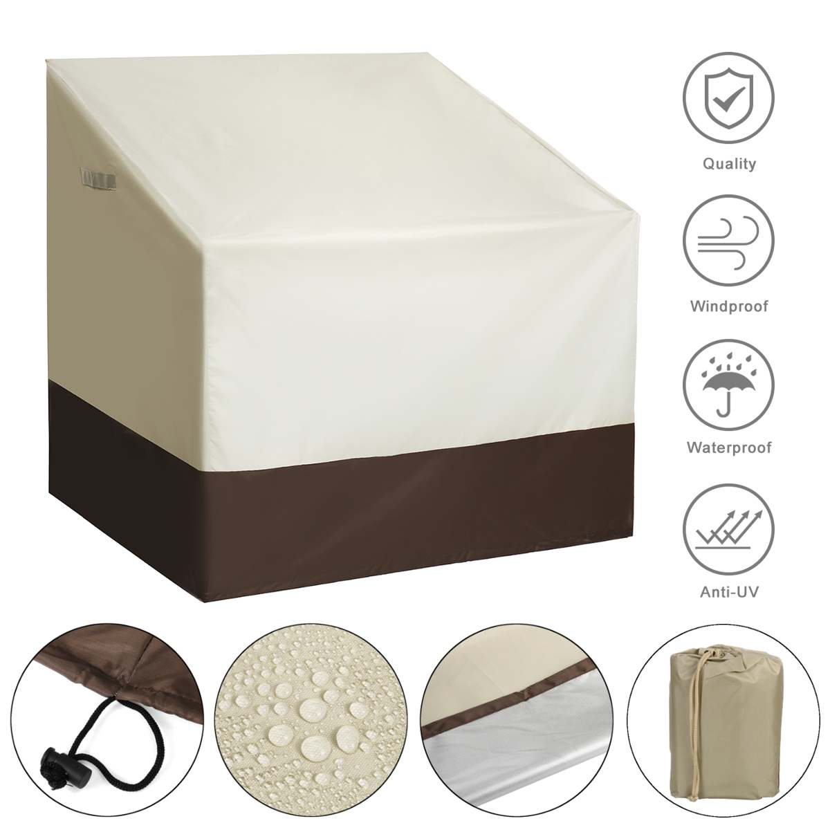 Oxford Coperchio Per Unità Esterna Climatizzatore - Impermeabile E Antipolvere - Argento Riflettente - Taglia 2P (96x40x70 Cm) - 4