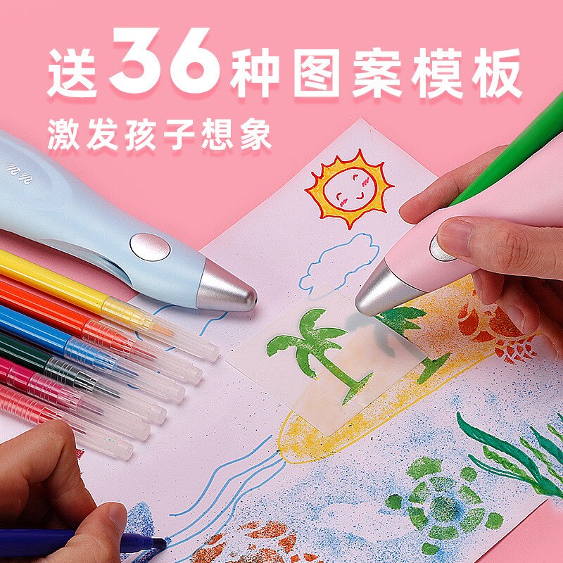 Creatieve 12 Kleuren Elektrische Inkjet Printer Pen Kawaii Wasbare Aquarel Pen Voor Schilderij Tekening Kids Schoolbenodigdheden