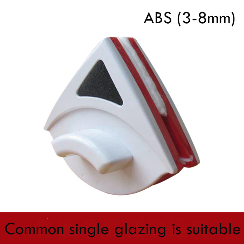 Magnetic Window Cleaning Brush Glass Window Wiper Cleaner Double Side Magnetic Brush Window Glass Brush for Washing: red s 3-8mm