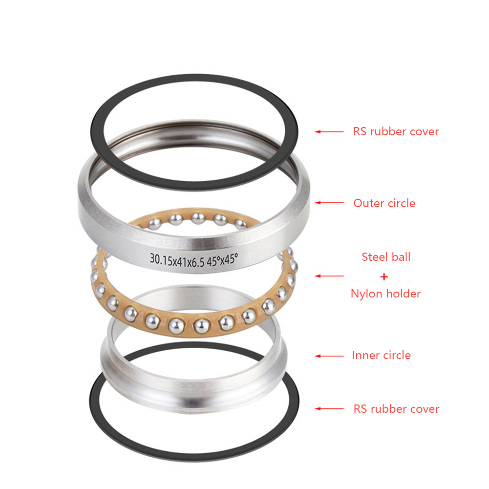 Steel Bicycle Headset Bearing Repair Parts Wear Resistance Steering Bearings Waterproof Replacement Bike Accessories