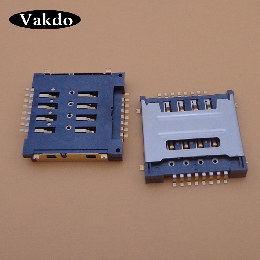 5pcs/lot Dual 8P SIM card reader socket connector replacement for Huawei Y320 G7300 T00 Y325 y518 g600 g7300