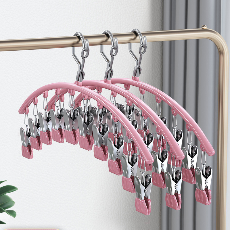 Drying rack sock clip outdoor drying rack Windproof dip plastic clip drying rack Dip plastic coat rack household non-slip jacket
