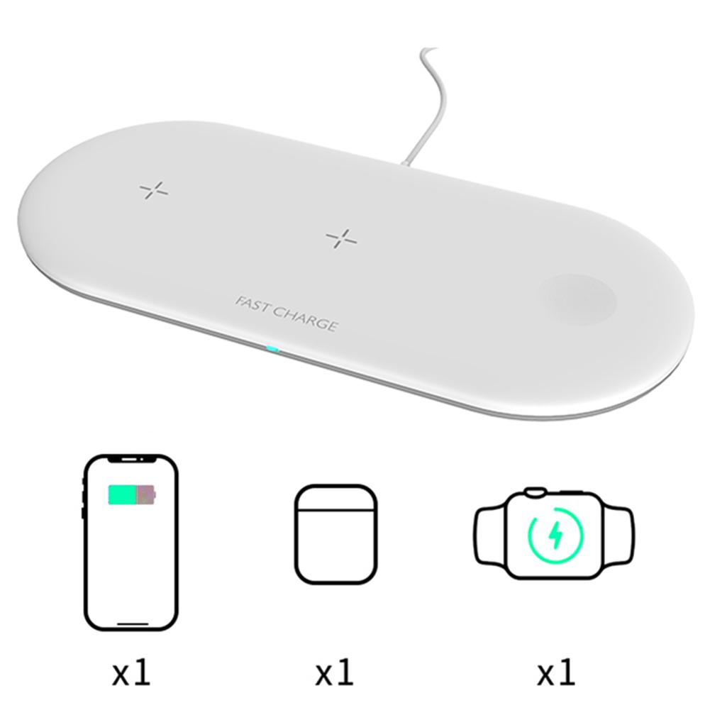 3 in 1 10w qi trådløs oplader til iphone x xs max  xr 8 plus hurtig opladning til samsung  s10 s9 s8 note 8 usb telefon oplader pad