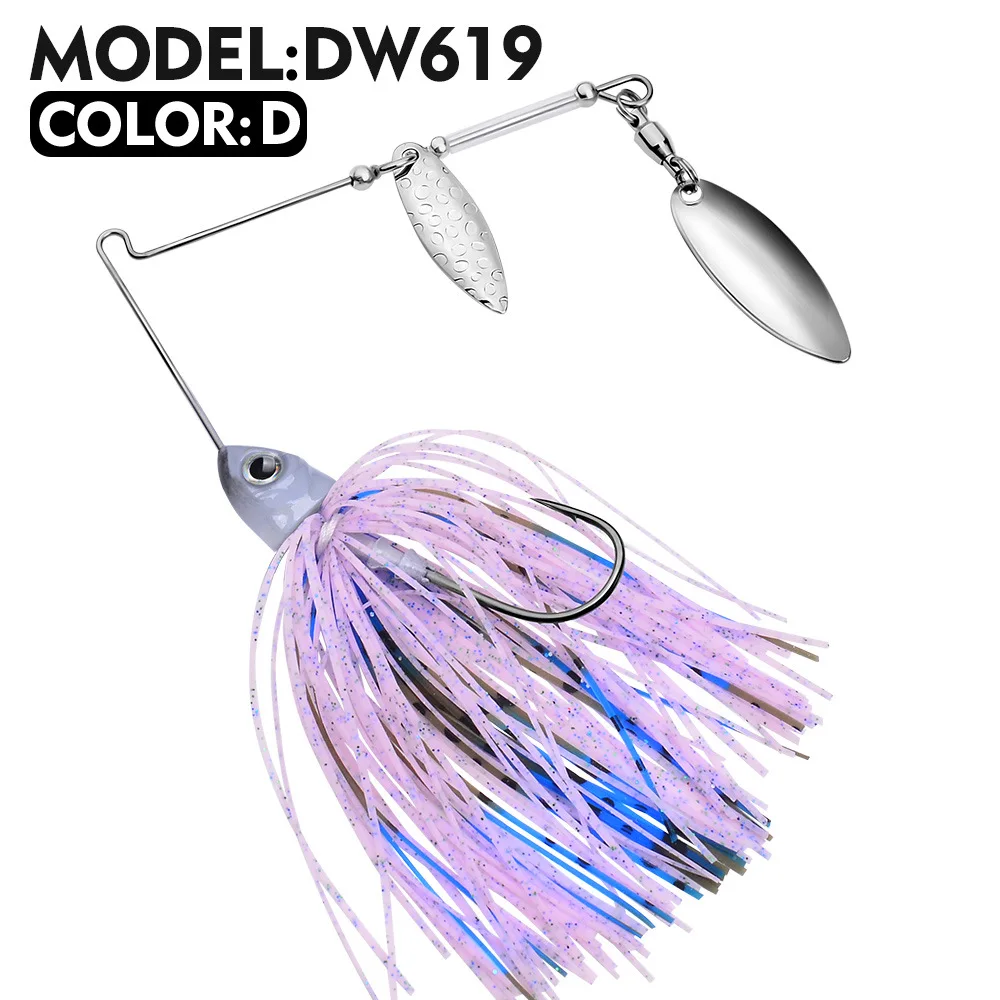 1pc 10g 14g buzzbait isca de pesca lantejoulas isca giratória fio isca weedless spinnerbait wobbler para baixo pique walleye peixe: 120MM / Cinza ardósia