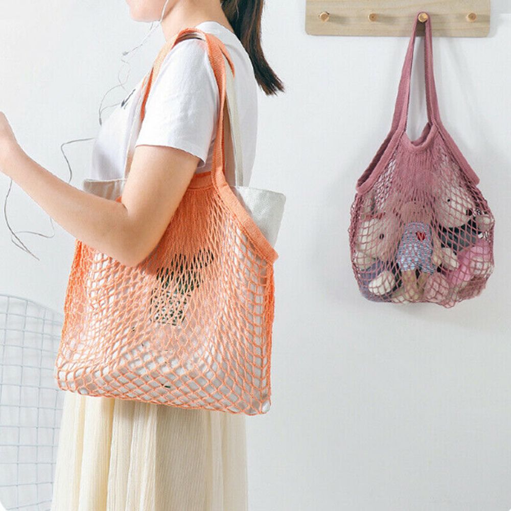 2019 nova cor do arco-íris grande malha rede tartaruga saco string compras durável frutas armazenamento bolsa malha tote net tecido bolsa de ombro