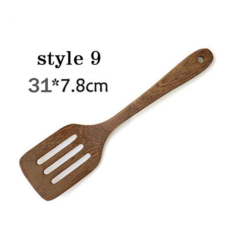 1pc Non-stick Wood Spatula Shovel Spoon Kitchen Accessories Non-Stick Cookware Cooking Utensils Tools Household Kitchen Cookware: style 9