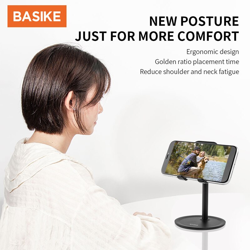 BASIKE – Support de téléphone portable réglable, accessoires universels pour iPhone et Xiaomi, pour table et bureau, pour smartphone et tablette,