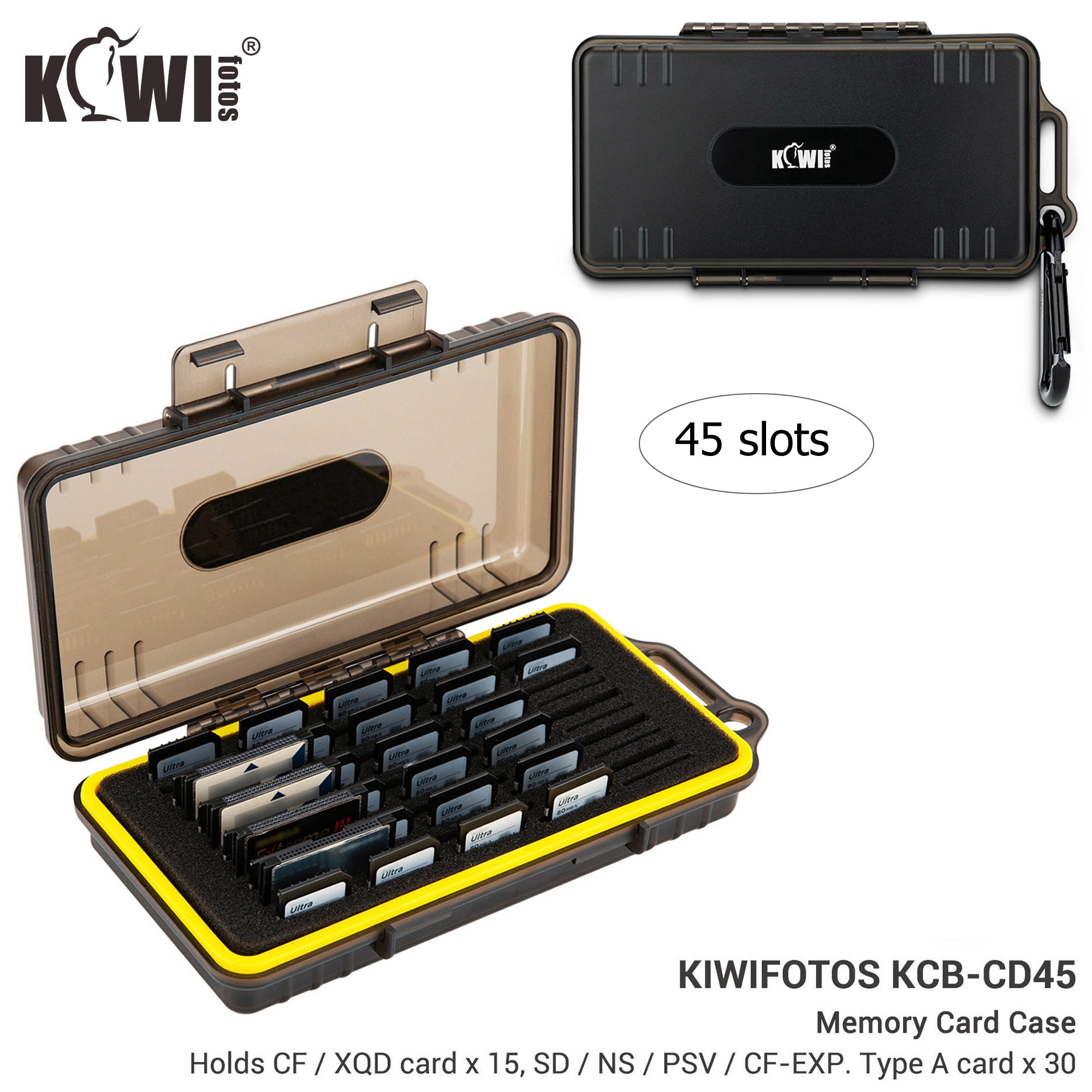 45 Slots Memory Card Case Houder Opbergdoos Voor 15 Cf/Xqd + 30 Sd Sdxc Sdhc/Ns/Psv/Cf Cfexpress Type Een Card Organizer