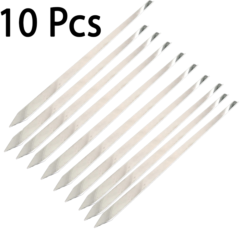 Pincho de carne para barbacoa, tenedor plano galvanizado de acero inoxidable, Kebab turco, Doner, 50 Cm, cocina, jardín, Shish Gadget: 10 Pcs