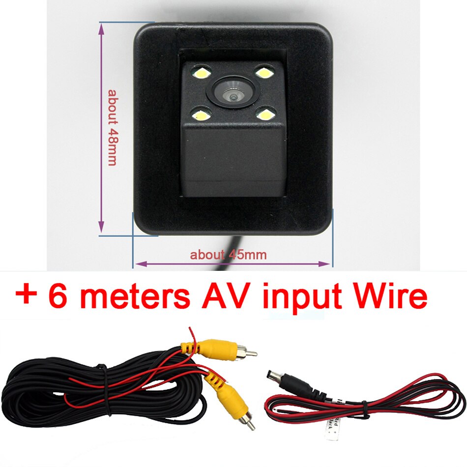 170 Degree AHD 1920x1080P Vehicle Rear View Reverse Camera for Kia K3 K3S Cerato Forte cerato 5 Classic Hyundai Elantra Avante: 4led Rear Camera