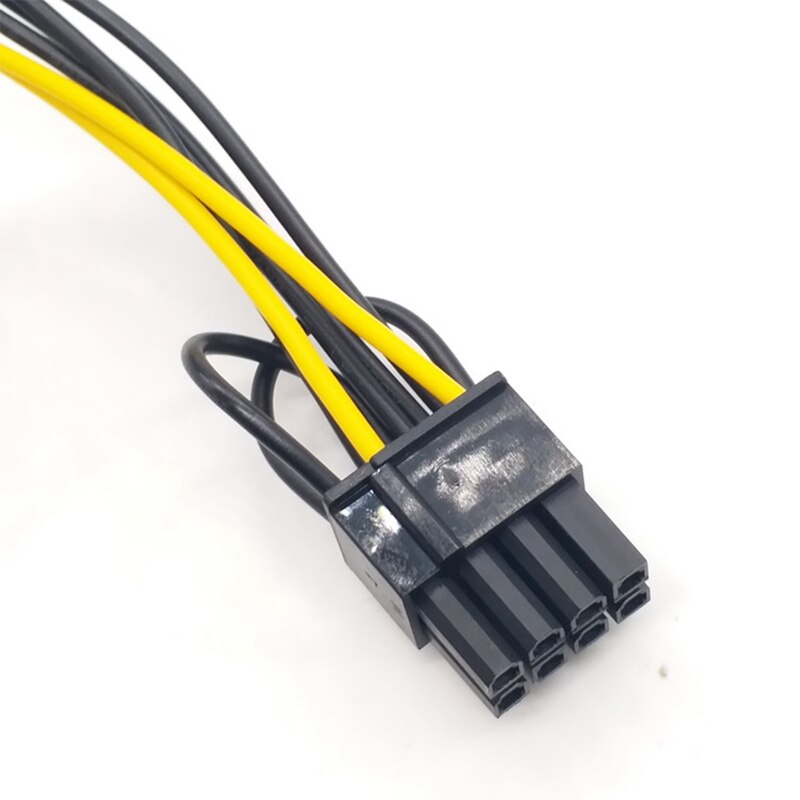 5PCS 15Pin SATA Male to 8Pin(6+2) PCI-E Power Supply Cable 20cm SATA Cable 15-Pin to 8 Pin 18AWG Wire for Graphic Card